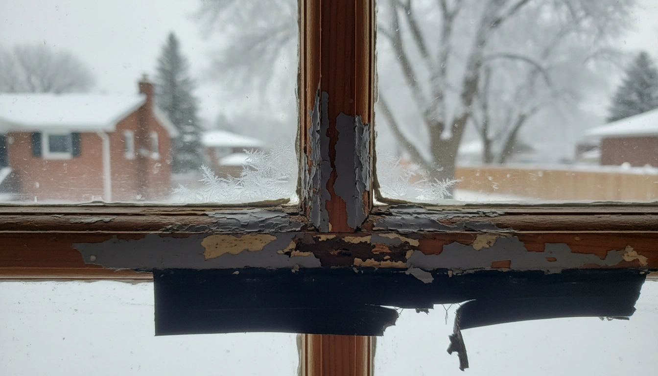 Gaps and worn weatherstripping causing window air leakage in Montreal home